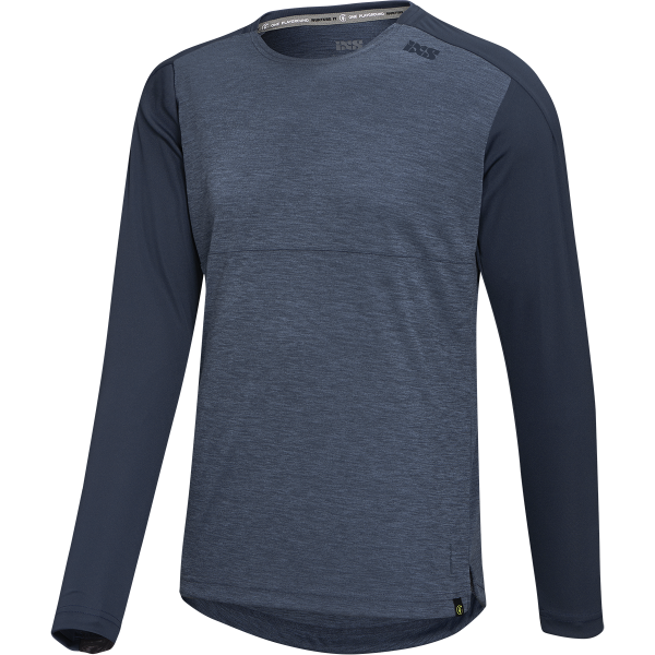 Flow X long sleeve jersey storm-solid marine