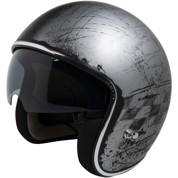Jet Helmet iXS77 2.5 matt silver-black