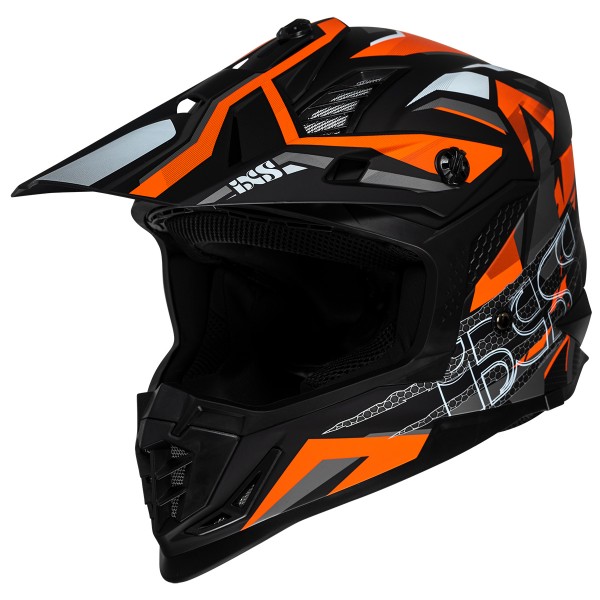 Motocross Helm iXS363 2.0 schwarz matt-orange-anthrazit
