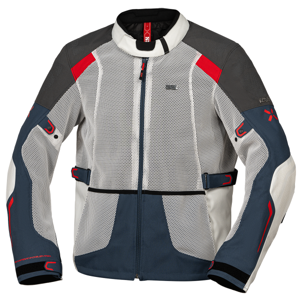 Tourster-BigAir 1.0 Jacke hellgrau-blau-rot