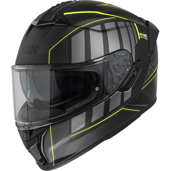 Full-face helmet iXS422 FG 2.1 black matt-yellow fluo