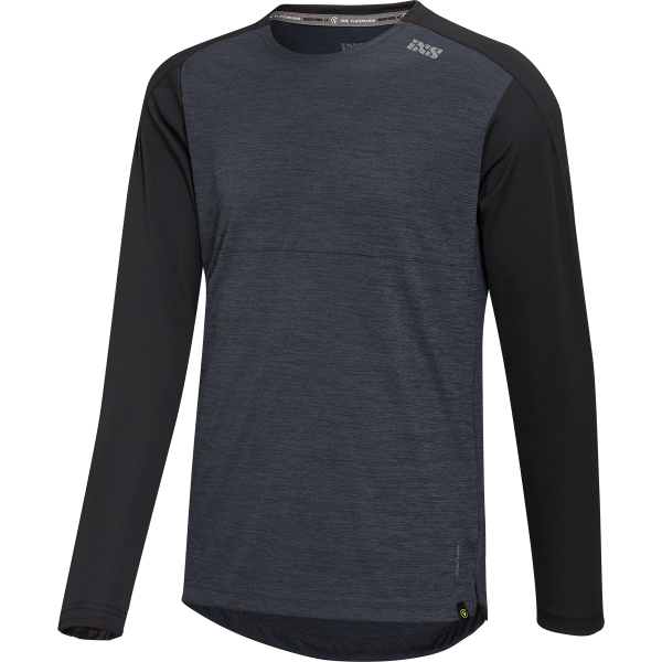 Flow X long sleeve jersey anthracite-solid black