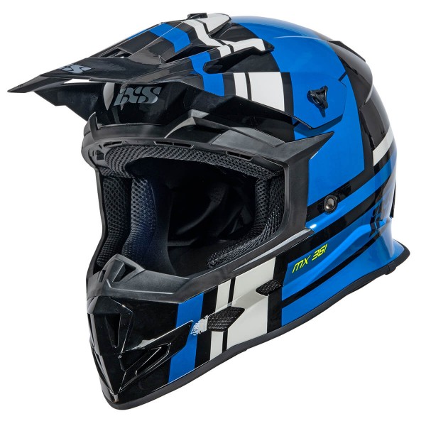 Motocrosshelm iXS361 2.3 schwarz-blau-grau