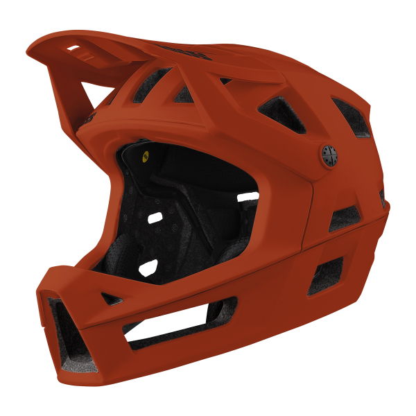 burnt orange motorcycle helmet