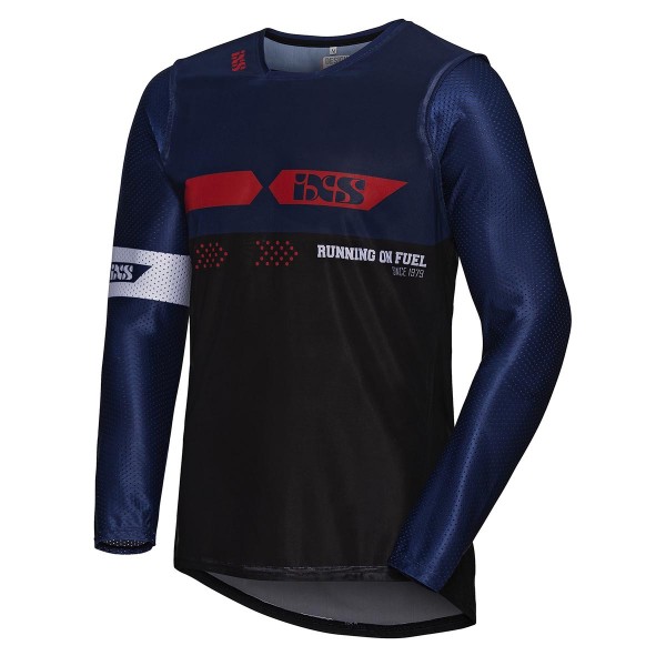 Motocross Shirt 19 2.0 Slim schwarz-blau-rot