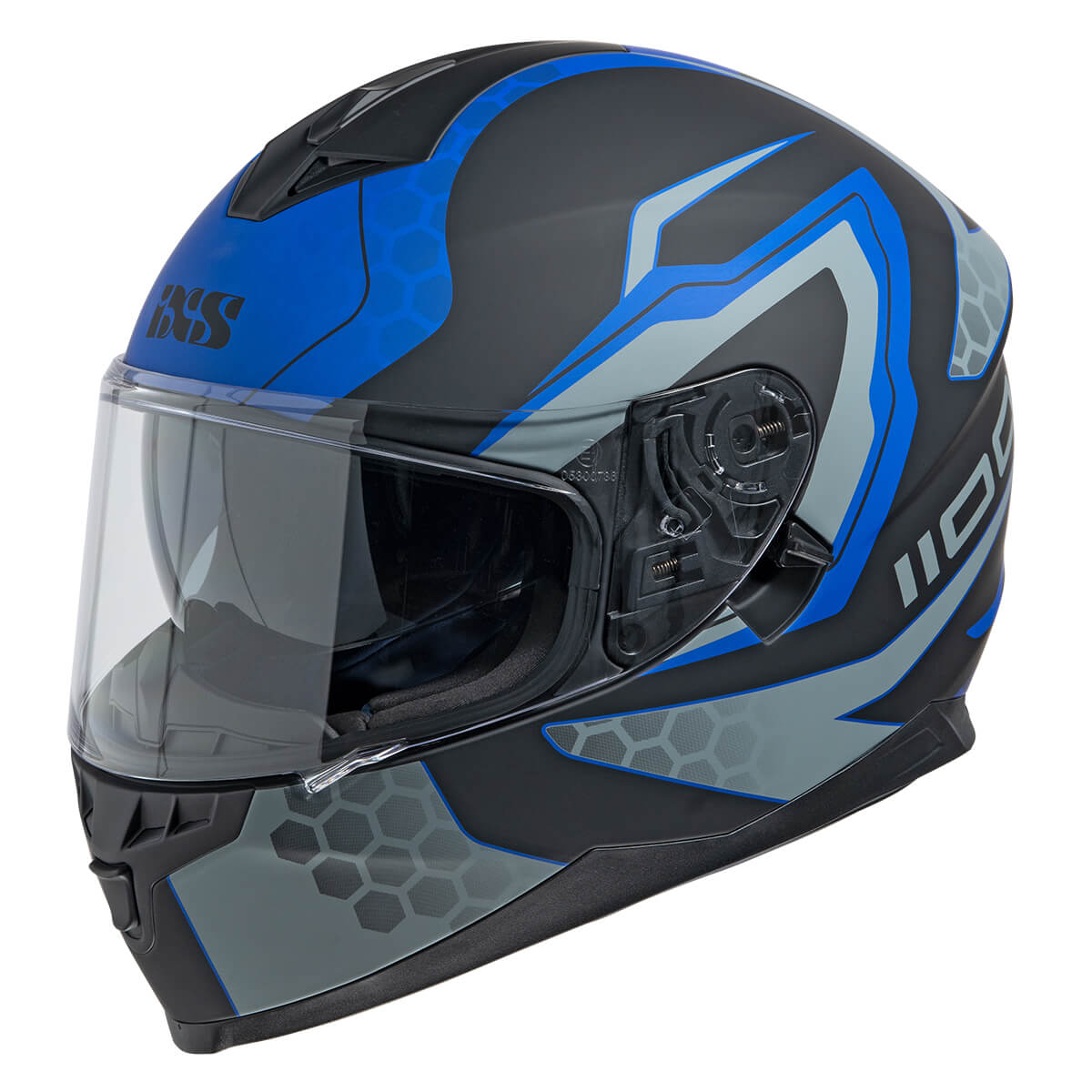 Integral helmet iXS1100 2.2 black mat-blue | Full-Face Helmets ...