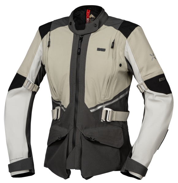 Damen Tourster-STX 1.0 Laminatjacke steingrau-dunkelgrau-schwarz